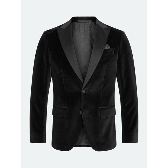 Sand Copenhagen Velvet Red Carpet Star Dandy ST Formal Blazer in Blue Paisley - Picture 2 of 8